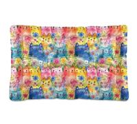 siphylline Alfombrilla de dormir para mascotas con dibujos animados coloridos, suave, antideslizante, para perros grandes, jumbo, medianos y pequeños, 24 x 18 pulgadas