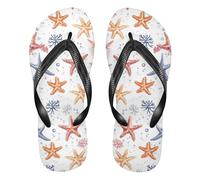 siphylline Art Sea Star - Chanclas ligeras de goma blanca para hombre, para natación, senderismo, viajes, Art Sea Star White, XX-Large