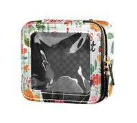 siphylline Black Cats Love Is Sweet - Neceser de viaje transparente para maquillaje, neceser de viaje, organizador de esmalte de uñas para viajes, Black Cats, Love is sweet, 1 size