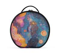 siphylline Bolsa de cosméticos abstracta Cosmic Dust Planets, vertical, independiente, grande, para mujer, con separadores ajustables, 28,9 cm