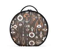 siphylline Bolsa de viaje de estilo marroquí bohemio con cremallera grande con divisores ajustables de 11 pulgadas, color marrón