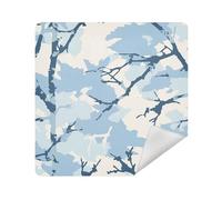 siphylline Bolsas de viaje para lentes de cámara, organizador de maquillaje portátil, envoltura de 13.8 x 13.8 para artículos de tocador, Diseño de camuflaje estilo Jon Klassen, color azul cielo