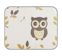 siphylline Brown Owl Catoon Cute Art Summer Cool Pet Pad - Cama para gatos de interior para gatos de interior para perros y gatos al aire libre, esenciales, manta Fria para Perros, S