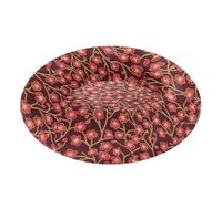 siphylline Cama antideslizante para gatos y mascotas, diseño de flor de cerezo, color rojo y marrón, para mascotas de tamaño extra pequeño