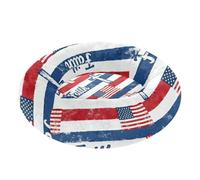 siphylline Cama para gatos y mascotas, diseño de bandera de fe del 4 de julio, calmante, antiansiedad, esponjosa, para perros de tamaño mediano