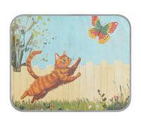 siphylline Cat Chasing A Colorful Butterfly Summer Outdoor Cooling Pad - Camas de refrigeración para gatos para cerdos, gatos, al aire libre, cama no eléctrica, refrescante para Perros S
