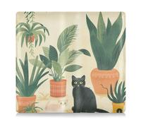 siphylline Cats and Plants - Soporte de cuero para registro de automóvil y seguro, cartera perfecta para documentos esenciales, licencia de conducir, tarjetas