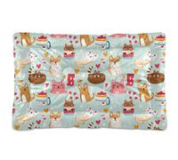 siphylline Coffee Hot Cats Cratoon - Colchón para mascotas, antideslizante, suave, cómodo, para perros grandes, jumbo, medianos y pequeños, 36 x 24 pulgadas