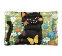 siphylline Colchón para dormir con pintura al óleo para jardín, gato, perro, suave, cómodo, antideslizante, para perros medianos/grandes, 36 x 24 pulgadas