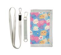 siphylline Divertida cartera triple de monstruos con clip para dinero para tarjetas de crédito, cartera única de tres pliegues para hombres con cordón, Divertido monstruo de dibujos animados, 1 size