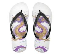 siphylline Dragon Gold Lightning - Sandalias de goma para mujer, sandalias de playa esenciales para natación al aire libre, senderismo, viajes, Dragon Gold Lightning, X-Small