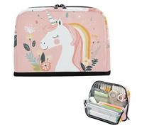 siphylline Estuche para lápices, bolsa de almacenamiento de gran capacidad, estuche de papelería de alta capacidad para adolescentes, niñas, universidad, arcoíris, arcoíris, unicornios de ensueño