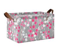 siphylline FinlLily Of The Valley - Canastas plegables decorativas para el hogar con asas, organizadores decorativos para organizar ropa, jeans, juguetes, libros