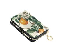 siphylline Fruits Safari - Cartera de piel para mujer con 2 ranuras para dinero en efectivo, tarjetero con bloqueo RFID para mujer con cremallera