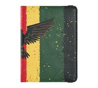 siphylline Funda de piel para pasaporte, cartera de viaje para pasaporte, diseño de pájaro del ejército de la Guerra Nacional de Vietnam