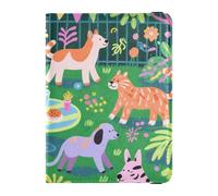 siphylline Funda de piel para pasaporte, organizador de documentos de viaje, protector de identificación, tarjeta de vacunación, impermeable, diseño de dibujos animados