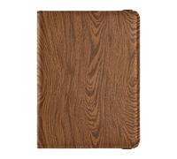 siphylline Funda protectora para tarjetas de pasaporte de cuero vintage de grano de madera marrón, funda protectora para documentos, organizador de documentos, accesorios impermeables