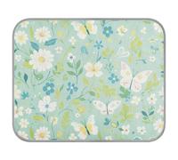 siphylline Green Fresh Summer Flower - Camas refrescantes para mascotas autoenfriables para hámster, tapete seguro para interiores Frio para Perros, S