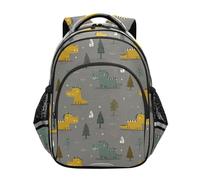 siphylline - Mochila al aire última intervensión para niños, adolescentes, adolescentes, mochilas escolares para niños, mochilas de viaje de dibujos animados, bosques de cocodrilo, hada, gris, Dibujos