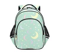 siphylline Mochila escolar para niños, adolescentes, niños, mochila escolar para niños, mochila informal para el hombro, mochila de día con luna, Moon, Medium