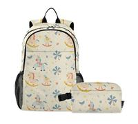 siphylline Mochila escolar para niños de 7 a 10 años con diseño de caballo de Troya de dibujos animados