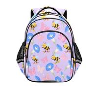 siphylline - Mochilas para niños, adolescentes, niños, bolsas de computadora portátil, mochila de viaje para adolescentes, flores de gloria de la mañana, color morado, Morning Glory Flower Purple