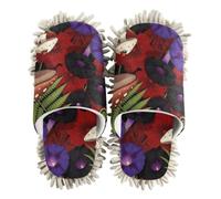 siphylline Mopa de microfibra para zapatos, limpiador de pelo y polvo, Morning Glory - Patrón artístico de mariquitas de hongos, Medium