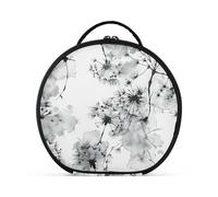 siphylline Neceser tradicional con pintura china de diente de león y cenizas, con compartimentos y asa, con cremallera, bolsa de maquillaje con separadores ajustables, 28,9 cm