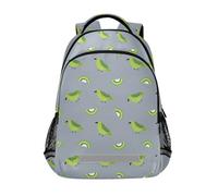 Siphylline Oliver Jeffers Style Kiwi Jade Bird Design Verde Gris Mochila Accesorios para niños con bolsa grande para niños Mochila para ni
