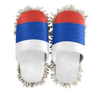 siphylline Pantuflas lavables de microfibra para limpiar el polvo del piso de la casa, Bandera de Rusia, Medium