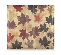 siphylline Portatarjetas de cuero sintético con diseño de hoja de arce vintage para registro de coche y seguro para guantera, organizador para conductores, propietarios de automóviles, remolques,