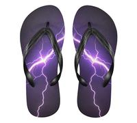 siphylline Purple Lightning - Chanclas de goma antideslizantes para hombre para el verano, Purple Lightning Gorgeous, X-Small