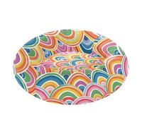 siphylline Rainbow Arcs - Cama colorida para gatos y mascotas, calmante, antiansiedad, esponjosa, almohada para gatos de tamaño mediano