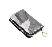 siphylline Safari Calla Lily - Cartera de piel para tarjetas de crédito con 2 ranuras para dinero en efectivo, bloqueo RFID, libro de tarjetas de crédito con cremallera