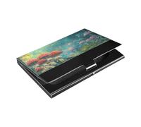 siphylline Safari Magic Mushroom - Funda ultrafina para tarjetas de visita con funda de cuero y acero inoxidable para mujeres u hombres