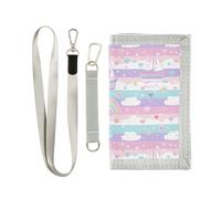 siphylline Sailboat Island - Cartera triple para tarjetas de crédito para mujer, con cordón, Velero, dibujos animados de isla, 1 size