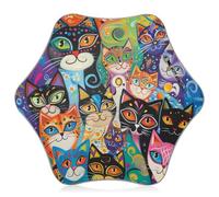 siphylline Sombrillas coloridas de gatos para lluvia con tira reflectante de seguridad a prueba de pellizcos para niñas y niños