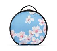 siphylline Sweet Cherry Blossom - Bolsa de maquillaje vertical de pie para mujer, con separadores ajustables, 11 pulgadas