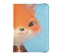 siphylline Sweet Fox - Funda protectora de piel para pasaporte, diseño de caricaturas, funda protectora para pasaporte, impermeable, para vacunas