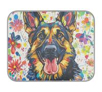siphylline Sweet German Shepherd Dog Summer Gel Cooling Mat para perros, cama de gato autoenfriable para exteriores para gatitos fuera del gato Essentials cama Fria para perro S