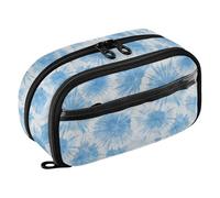 siphylline Tie-dye - Estuche para lápices grande para mujer, color azul vainilla