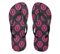 siphylline Wild Animal Lion Magenta - Chanclas de goma para hombre, impermeables, para boda, para vacaciones, Wild Animal Lion Magenta, X-Large
