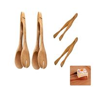 Sipiris Clip Comida De Madera,4PCS Pinzas de Cocina Madera Pinza Tostadora Bambú Clip Pinzas de Pinza de Tostadas Cocina Pinzas Bambú para Tocino Pan Té de Frutas y Pepinillos