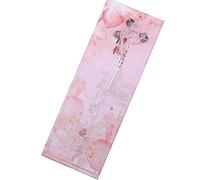 SIPLIV hecho a mano vidrio dip pluma mágica sakura pluma de cristal pluma de inmersión dip signo pluma regalo pluma caligráfica - rosa