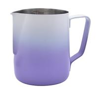 SIPLIV Jarra de acero inoxidable para cocinar al vapor, jarra de espuma para café, leche, jarra de vapor para café, jarra de vapor de café, morado, 350 ml