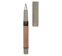 SIPLIV Jinhao 62 Pluma estilográfica de madera de punta extrafina con convertidor de tinta para escuela, oficina, bolígrafos de escritura suave, color gris claro