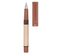 SIPLIV Jinhao 62 - Pluma estilográfica de madera de punta fina con convertidor de tinta para escuela, oficina, bolígrafos de escritura suave, color marrón