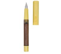 SIPLIV Jinhao 62 - Pluma estilográfica de madera de punta fina con convertidor de tinta para escuela, oficina, bolígrafos de escritura suave, color amarillo