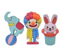 SIPLIV Paquete de 3 borradores de lápiz de rompecabezas de payaso, borradores 3D para niños, lindos borradores novedosos para recuerdos de fiesta, recompensas de tareas