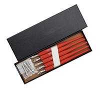 SIPLIV plástico manga profesional, pluma gótica, dip, juego de pluma con 5 puntas, caligrafía manga, kit de lápiz de dibujo, 5 pzas, rojo
